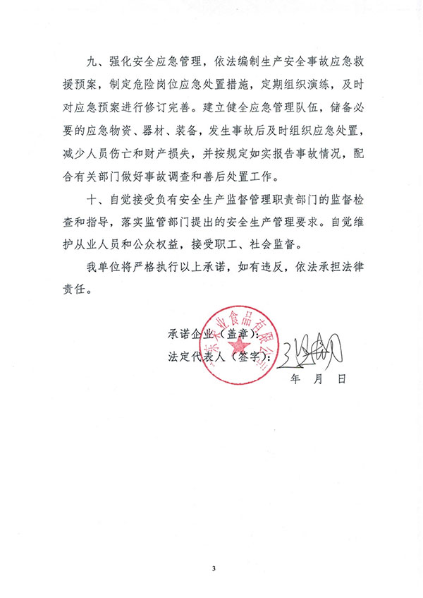 安全生產主體責任承諾書-3